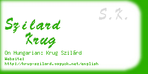 szilard krug business card